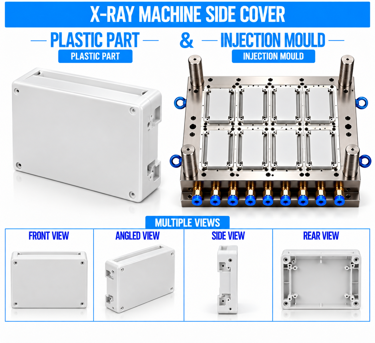 X-Ray Machine Plastic Side Cover Mould and Moulding Service